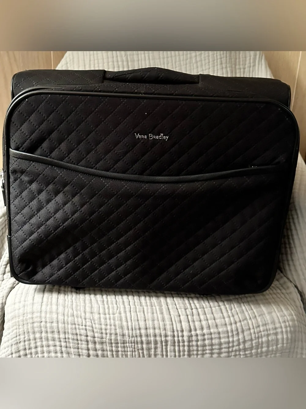 Vera Bradley Black Quilted Laptop Briefcase